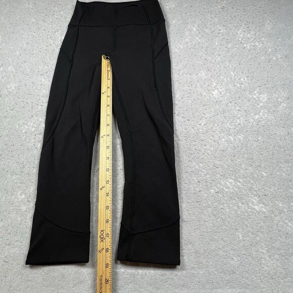 Lululemon In Movement Crop Leggings Womens Size 2 Black High Rise 19" Inseam - Picture 7 of 11